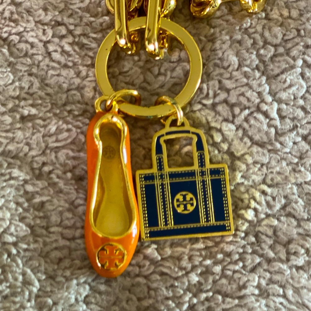 Tory Burch 30” charm necklace w/2 charms